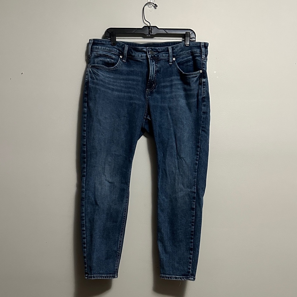 Silver Jeans Elyse Women's Deep Indigo Skinny Jeans Size 34